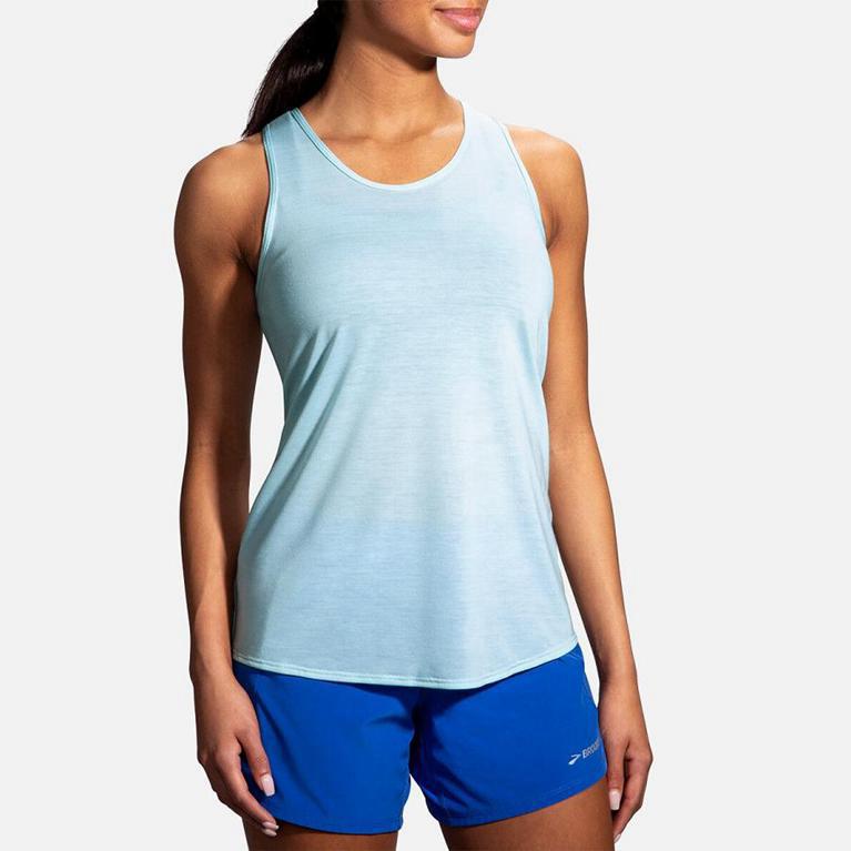 Brooks Distance Womens Running Tank Top - Blue - Indonesia (PAJE-09187)